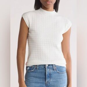 Industry Women's White Waffle Sleeveless Top | NWT